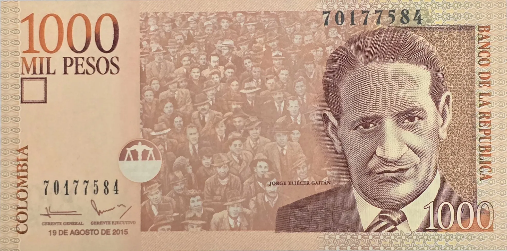 اسکناس کلمبیا 1000 پزو کلمبیا